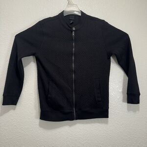 H&M Men’s Quilted Full Zip Sweater/ Jacket Black Size Medium